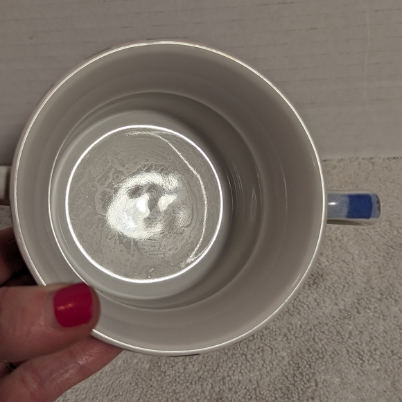 Peas and Thank You Monkey Mug by Kelly Barnes Rightsell 3” Tall x 3 1/4" Wide - Picture 6 of 9